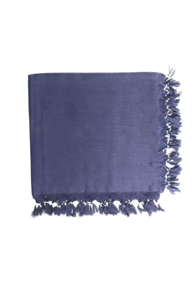 2 Adet Düz Çekme Boncuklu Polyester Yazma 100x100 cm S22